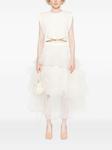 Simone Rocha юбка миди из тюля, белый - фото 2
