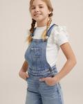 Брюки WE Fashion Loose fit Overalls, синий деним - фото 4