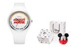 Disney Часы Mickey Series Quartz Movement Silicone Strap Watch Unisex White Dial - фото 8