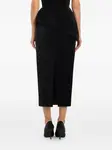 Макси-юбка с баской Post Meridiem, черный - фото 7