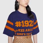 Топ женский Gucci укороченный, фиолетовый - фото 5