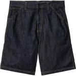 Джинсовые шорты с прорезью на одном колене Carhartt WIP, синий - фото