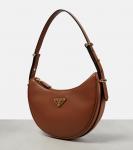 Кожаная наплечная сумка Arqué Prada, Cognac - фото 6