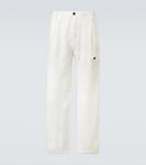 Льняные брюки-карго C.P. Company, Gauze White - фото