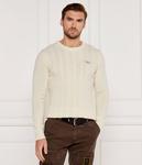 Свитер из шерсти Aeronautica Militare Regular Fit, экрю - фото