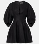 Льняное мини-платье Soleil Faithfull, черный - фото