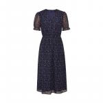 Платье Deep Breath с эластичной сеткой на талии, синий - фото 3