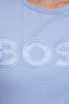 Хлопковая футболка Boss, синий - фото 4