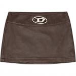 Мини-юбка L Dixy с логотипом DIESEL, коричневый - фото