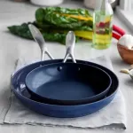 Комплект сковородок GreenPan Performance Pro Ceramic Nonstick, 25/30 см, синий - фото 8