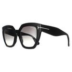 Квадратные женские блестящие дымчатые градиенты ft0939 Phoebe Tom Ford, черный - фото 2