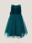 Детское бархатное платье для праздника Monsoon, Teal - фото 3