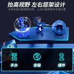 Игровой компьютерный стол Naijia 180 см с полкой и подставкой для системного блока, карбон, в комплекте со стулом - фото 4