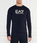 Лонгслив мужской Ea7 хлопковый, синий - фото