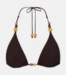 Бикини топ с бисером Tory Burch, Deep Chocolate - фото