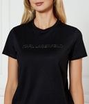 Футболка женская Karl Lagerfeld с логотипом, черный - фото 4