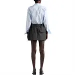 Клетчатая шерстяная мини-юбка PRADA, черно-белый - фото 4