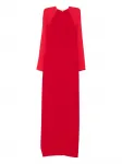 Платье из стрейч-кади Alberta Ferretti, красный - фото