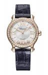 Часы Chopard Happy sport с розовым золотом и бриллиантами 33 мм - фото