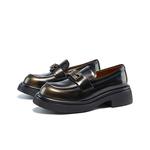 Лоферы женские черные/бронзовые ST&SAT - фото 8