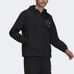 Куртка Men's adidas logo Sports Black Jacket, черный - фото 4