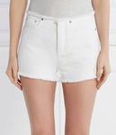 Шорты потертые Michael Kors Regular Fit, белый - фото