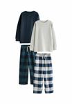 Пижама LONG SLEEVE CHECK 2 PACK Next, синий - фото