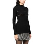 Воротник-стойка вязаный топ MSGM, черный - фото 4