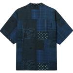 Рубашка с пэчворк принтом и панелями Alpha Industries, синий - фото 3