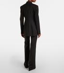 Брюки расклешенные из чистой шерсти Hangar Sportmax, Cioccolato - фото 3