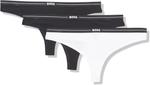 BOSS женские 3 шт Bold Logo стринги, Black/White/Black Currant - фото