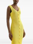 Dolce & Gabbana платье миди в технике кроше, желтый - фото 4