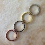 Стек из 4-х колец из смешанных металлов Adornia, Multi - фото 4