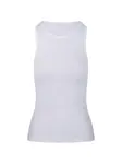 Рифленый топ Ganni, белый - фото