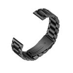 Ремешок Huawei Совместимость Нержавеющая сталь Материал STIGER, Черный [Кожаный Спортивный Стиль] Диаметр 22 мм - фото 6