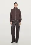 Короткая куртка-бомбер с водоотталкивающим пухом Massimo Dutti, Bordeaux - фото 2