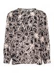 Блузка Kaffe, цвет black/light beige flower - фото 4