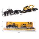 Сборная модель грузовика с полуприцепом-платформой из сплава CAT - фото 4