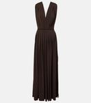 Платье макси со сборками и плиссе Max Mara, Caffe - фото