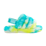 Кроссовки UGG Fluff Yeah Slide Kids Marble - Oasis Blue, синий - фото