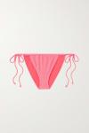 GOOD AMERICAN плавки бикини с эффектом металлик Sparkle Tiny Ties, розовый - фото 4