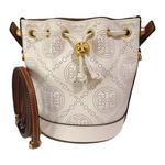 TORY BURCH Сумка-ведро из кожи с монограммой Т - фото 4