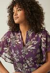 Блуза FLORAL PRINT Evans, фиолетовый - фото 3
