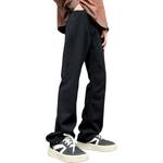 Джинсы унисекс универсальные шаблоны, черные (пэчворк манжета облегающий крой) - фото 5