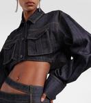 Укороченный джинсовый пиджак gudari The Mannei, синий - фото 4