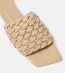 Плетеные кожаные шлепанцы Aster Souliers Martinez, Light Brown - фото 5