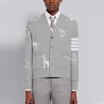 THOM BROWNE Джемпер мужской светло-серый - фото 5