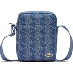 LACOSTE Тканевая наплечная сумка через плечо унисекс синяя, Blue - фото