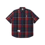 Рубашка Cotton от *A Bathing APE с клетчатым принтом Aape, красный - фото