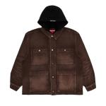 Пальто Supreme Worn Hooded Chore Coat, Brown - фото